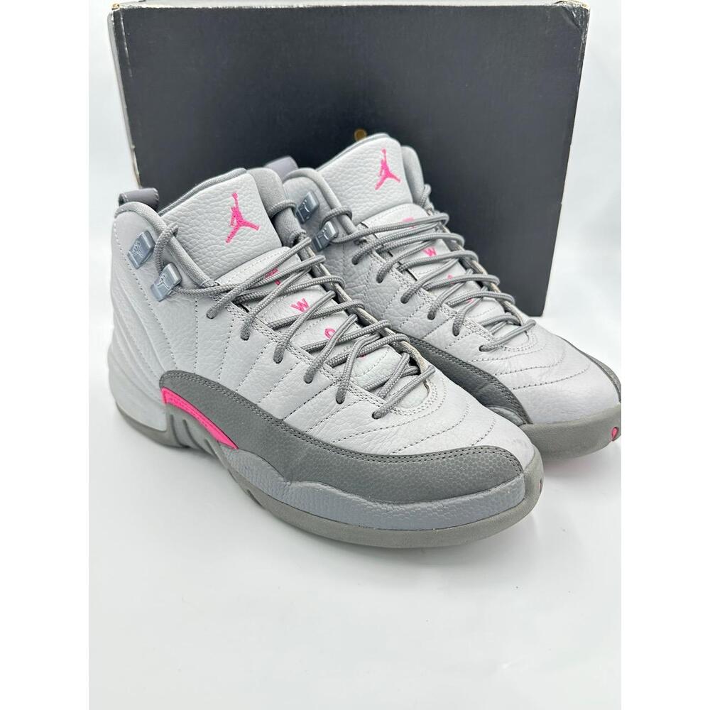Air Jordan 12 Retro GS Dark‎ Grey Rush Pink | Sz 7Y / 8.5W | OG Box | 510815-006